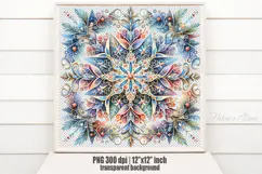 Christmas snowflakes clipart|Cute Winter flower shirt design Product Image 1