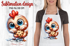 Funny chicken with chocolate chip cookies clipart design Product Image 1