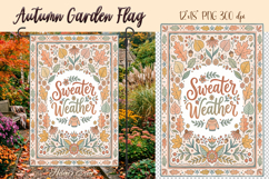 Sweater Weather Garden Flag Sublimation| Fall garden design Product Image 1
