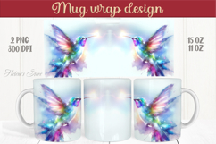 Cute Hummingbird mug wraps sublimation designs |Humming bird Product Image 1