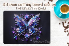 3d Crystal butterfly cutting board sublimation | Glass board Product Image 1