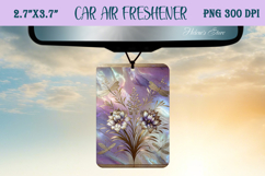 Iridescent floral Air Freshener Car sublimating png Product Image 1
