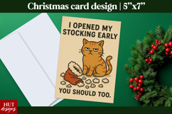 Vintage Christmas Cards Grumpy Cat Christmas Card Design Product Image 1