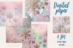 Christmas magic digital papers BUNDLE|Pink Scrap booking jpg Product Image 18