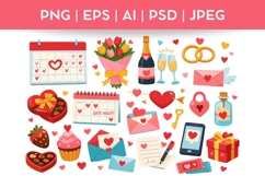 Valentine's Day Bundle|Vector &amp; PNG Product Image 1
