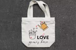 Love Grows Here SVG, Love SVG, Flowers SVG, Hearts SVG Product Image 3