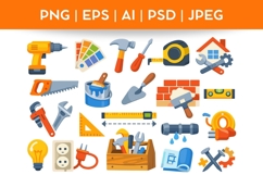 Essential Tools Bundle Doodle|Vector &amp; PNG Illustration Product Image 1