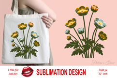 Buttercup flower clipart | Vintage Summer flower graphics Product Image 2