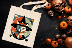 Cute Halloween black cat clipart |Abstract shirt designs png Product Image 3