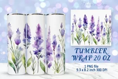 Flowers tumbler wrap | Summer Tumbler sublimation designs Product Image 10