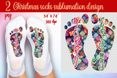 Funny Christmas quote Socks | Sublimation Designs For Socks Product Image 1