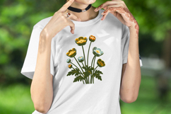 Buttercup flower clipart | Vintage Summer flower graphics Product Image 4
