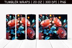 Magic Flower Sublimation Tumbler Wrap Product Image 1
