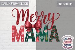 Christmas Mama Quote Sublimation Design PNG Buffalo Plaid Product Image 1