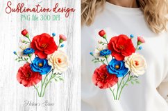 Carnations flowers sublimation design png | Floral clipart Product Image 1