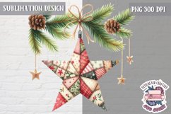 Christmas Patchwork Sublimation Design PNG Glitter Shine Product Image 1