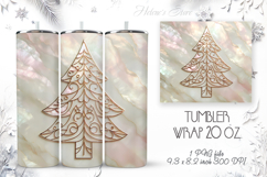 Christmas tree tumbler wrap 20oz sublimation | Magic forest Product Image 1