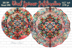 Christmas Snowflake Wind Spinner wrap sublimation design png Product Image 1