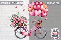 Valentine Prop sublimation design Love Story Pink Watercolor Product Image 1