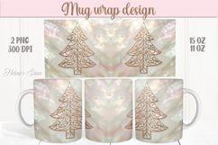 Pastel Christmas tree mug wrap png | Magical mug sublimation Product Image 1
