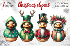 Christmas cute duck clipart png|Funny t shirt design Product Image 1
