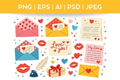 Love Letters Bundle|Vector &amp; PNG Illustration Product Image 1