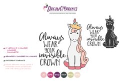 Unicorn SVG - Always Wear Your Invisible Crown SVG Product Image 2