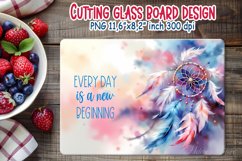 inspirational quote kitchen glass cutting board sublimation Product Image 1