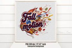 Fall Chenille Embroidered Patch Puffy sublimation design PNG Product Image 2