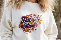 Fall Chenille Embroidered Patch Puffy sublimation design PNG Product Image 3