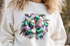 Mardi gras coquette bow design | Cute girly t-shirt clipart Product Image 2