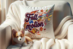 Fall Chenille Embroidered Patch Puffy sublimation design PNG Product Image 4