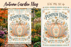 Pumpkin Farm Garden Flag Sublimation png| Fall garden design Product Image 1