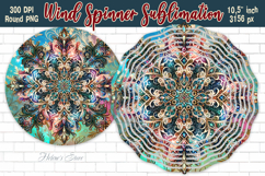 Christmas Snowflake Wind Spinner wrap sublimation design png Product Image 1