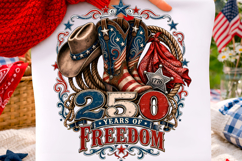 250 Years of Western Cowgirl PNG Product Image 1
