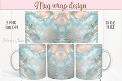 Pastel Christmas tree mug wrap png | Iridescent pearl mug Product Image 1