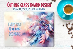inspirational quote kitchen glass cutting board sublimation Product Image 2
