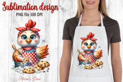 Funny chicken with chocolate chip cookies clipart design Product Image 1