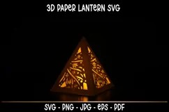 Autumn Lantern SVG I Autumn paper cut SVG I Luminaries SVG Product Image 2