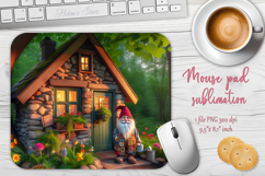 Summer forest gnomes mouse pad sublimation design png Product Image 1