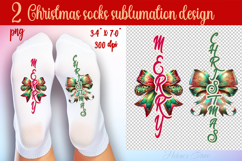 Cute Merry Christmas Socks png|Sublimation Designs For Socks Product Image 1