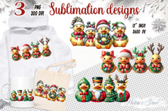 Christmas cute duck clipart png|Funny t shirt design Product Image 1