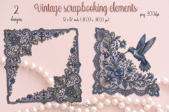 Vintage frame scrapbooking templates for card making png Product Image 1