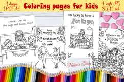 Happy Mother's Day Coloring Book Pages jpeg| Gift for mom Product Image 1