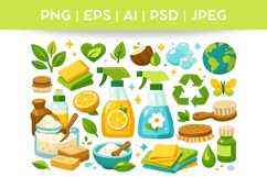 Eco-friendly products Bundle|Vector &amp; PNG Illustration Product Image 1