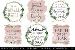 6 Christian PNG Designs - Christian Sublimation Scriptures Product Image 1