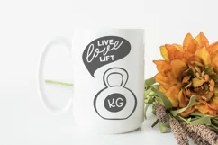 Live Love Lift SVG| Gym SVG | Fitness Product Image 2