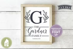 Last Name SVG Files, Family Name Wood Sign SVG Product Image 1
