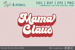 Mama Claus Christmas SVG - PNG, DXF, SVG, EPS, Cut File Product Image 2