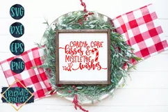 Candy Cane Kisses & Mistletoe Wishes - A Christmas Cut File Product Image 4